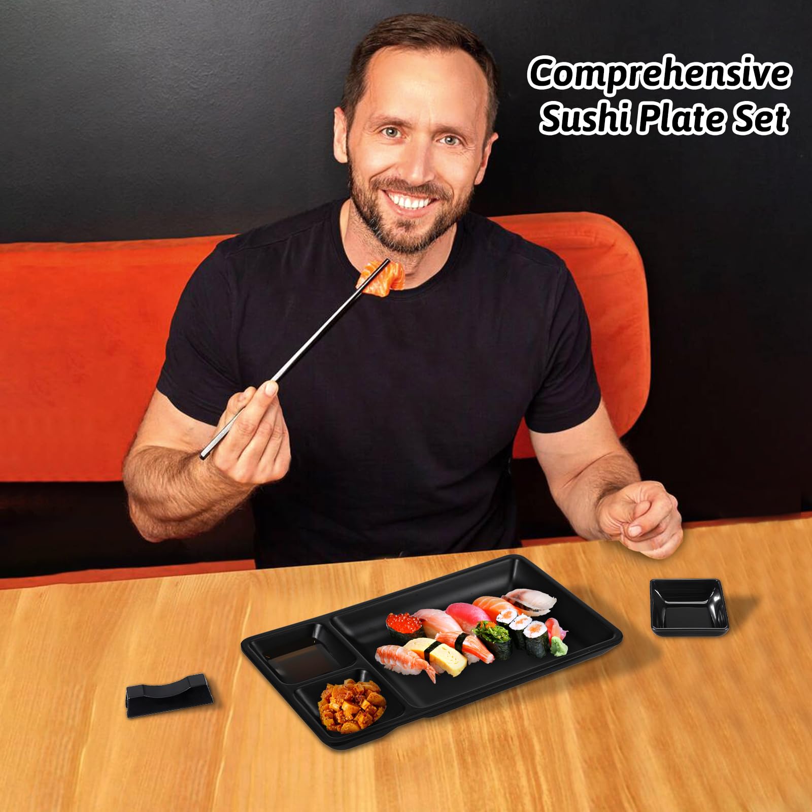 すしページ Amazon.com | 16 Pcs Japanese Sushi Plate Set Sushi Serving